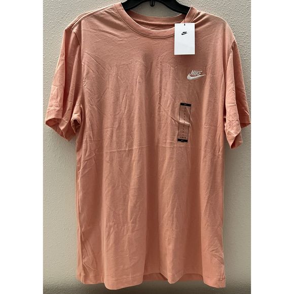 Nike Sportswear AR4997-824 Men Sz L Club Logo Tee T-Shirt Peach Sportswear - Picture 1 of 6
